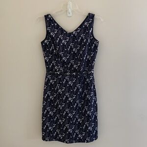 Worthington B/W Ditzy Dots Belted Sheath Dress